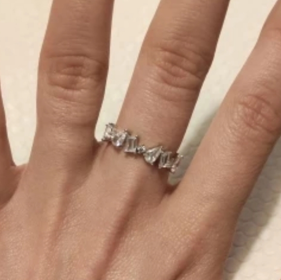 925 Sterling Silver Geometric Shapes Cubic Zirconi - Picture 7 of 9